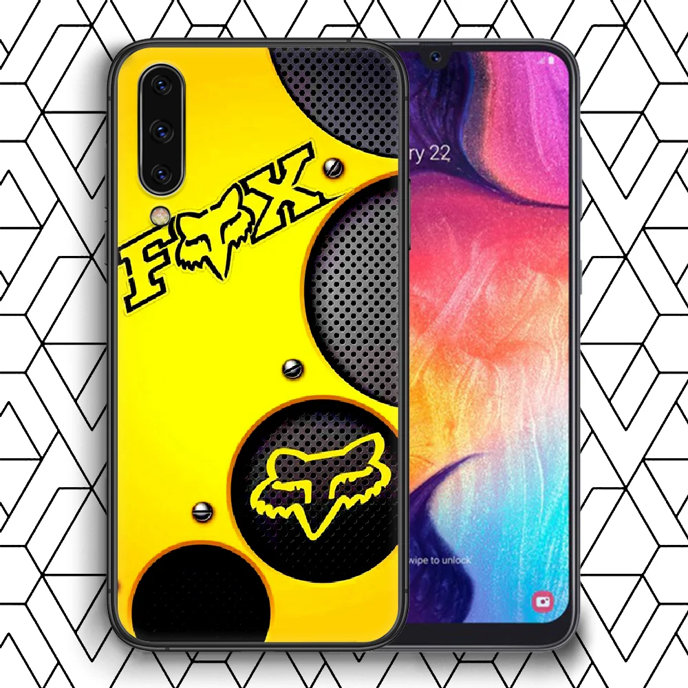 

motorcycle logo Fox Phone Case For Samsung Galaxy A 3 5 7 8 10 20 20E 21S 30 30S 40 50 51 70 71 black Hoesjes Fashion Waterproof