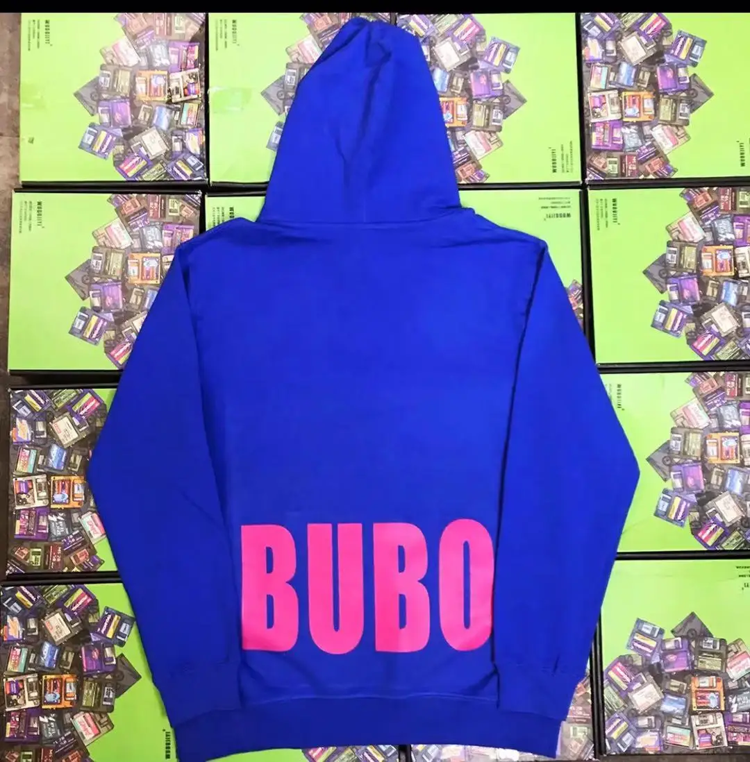 

Hooded blue bubo 50% cotton 50% polyester pre shrunk fleece 285g Fleece Hoodie