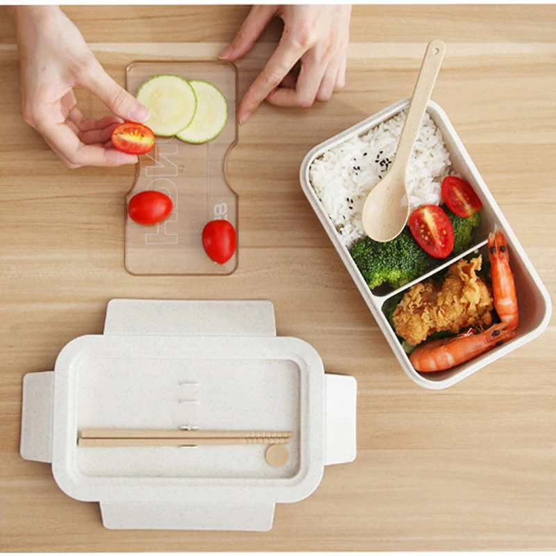 Коробка для завтрака из пшеничной соломы 850 мл. экологически безопасный материал