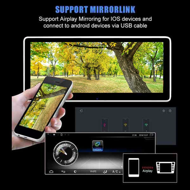 10 25 дюймов Android 8 1 2G + 32G Автомобильный GPS навигационный мультимедийный плеер Bluetooth