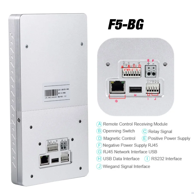 F5 BG онлайн 3D камера с распознаванием лица распознавание доска двери Система