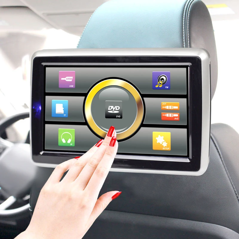 10.1 Inch Car Universal Headrest Display Hd Led Lcd Digital Screen External Dvd Avi/Usb Bluetooth Player | Автомобили и мотоциклы