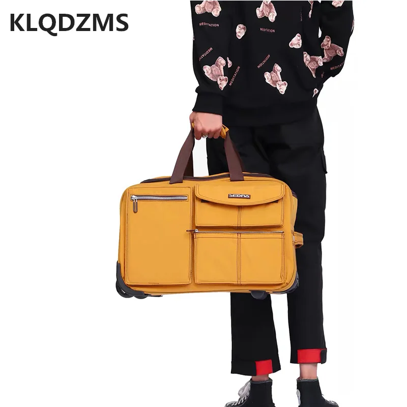 KLQDZMS Fashion Trolley Luggage Bag 20 Inch Unique Handbag Creative Sports Suitcase Personalized  Rolling Luggage Hot Sell
