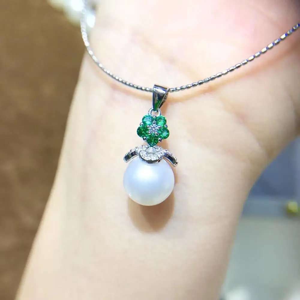 Настоящее серебро 925 пробы натуральный пресноводный жемчуг 8 9 мм модный костюм