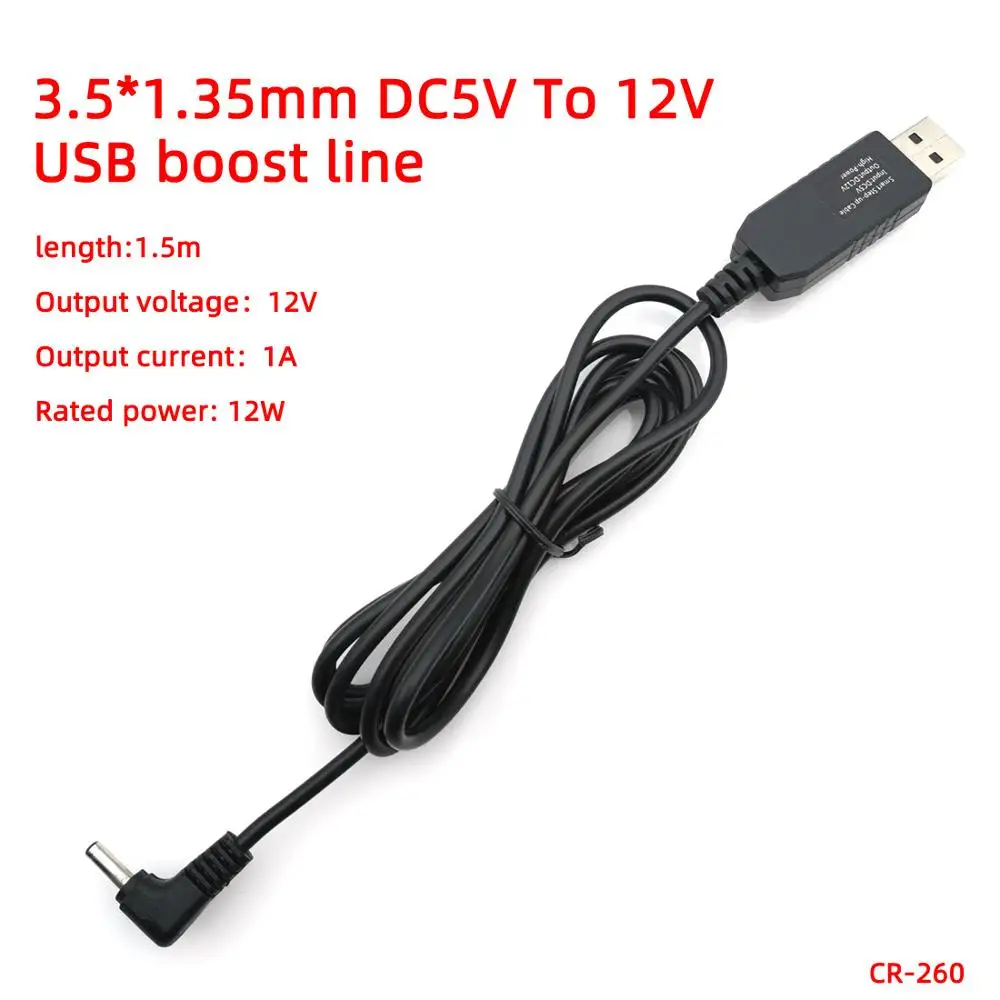 3.5-1.35mm Повышающий мощность USB линия DC 5 В к DC 9 В/12 В Повышающий Модуль USB конвертер Кабель-адаптер 3,5*1,35 мм 4,0*1,7 мм 5,5*2,1 мм разъем - Цвет: 3.5-1.35mm