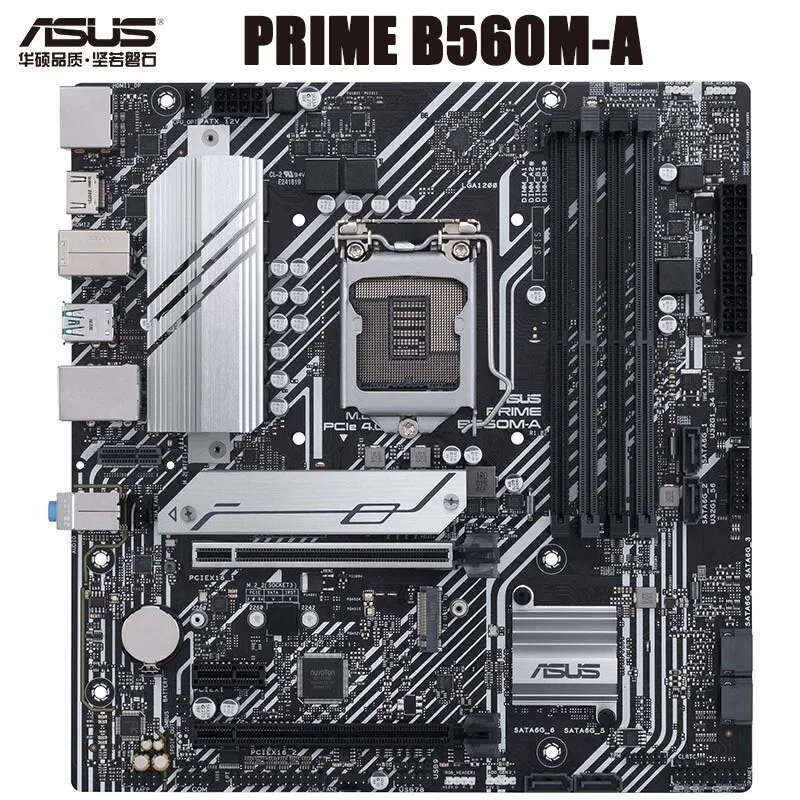 

Brand New ASUS PRIME B560M-A mATX Motherboard PCIe 4.0 Dual M.2 Support CPU 11600KF/11400F/10600KF/10400F (Intel B560/LGA 1200)
