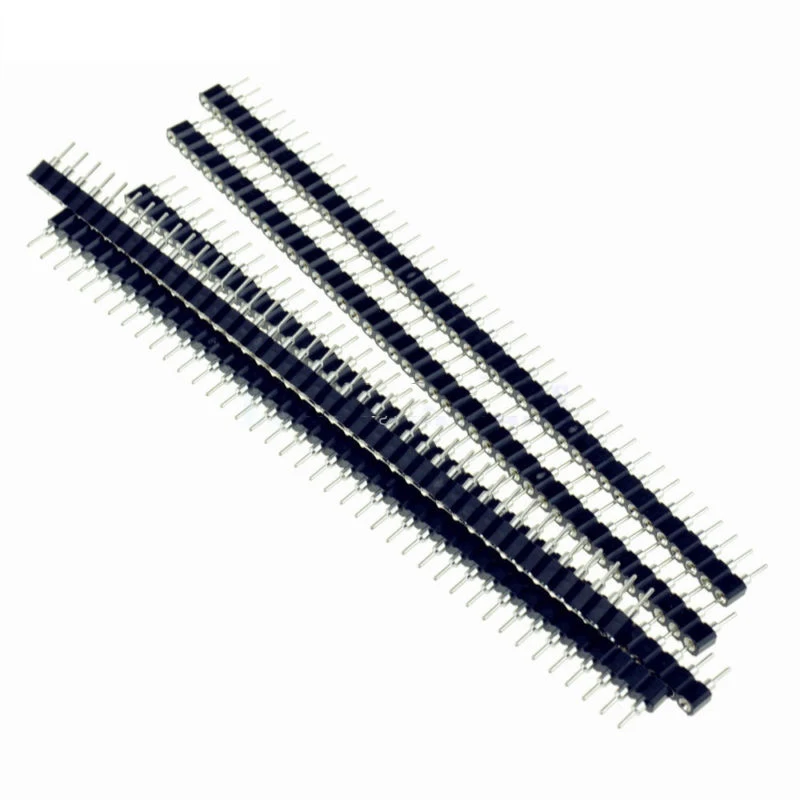 

10pcs Pitch 2.54mm 1X40Pin Single Row Female Right Angle Header Socket Black