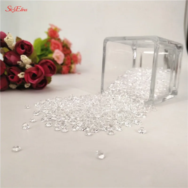 Свадебные украшения 500 шт 4 5 мм Акриловые Кристаллы Конфетти свадебный стол