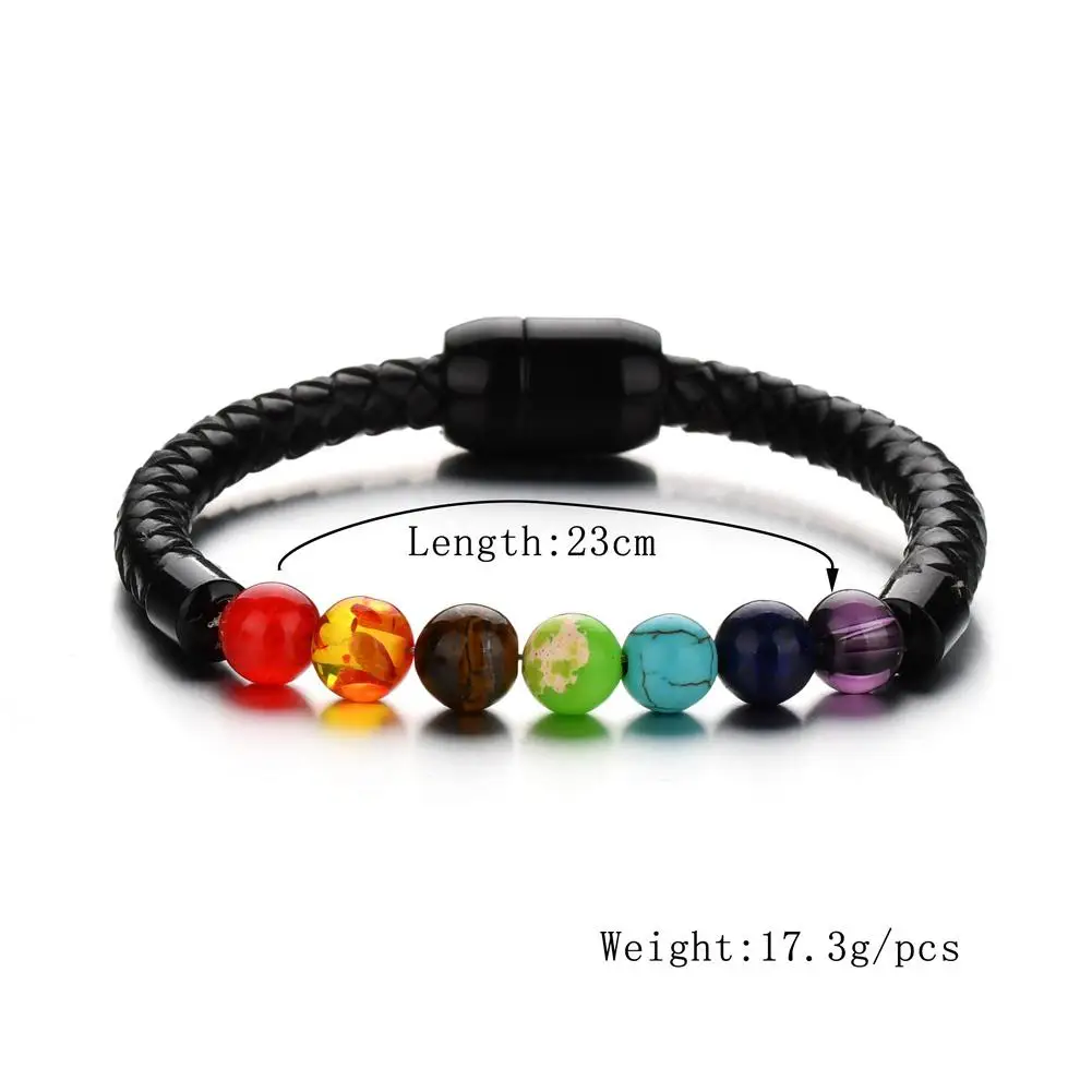 Women Beads Microfiber Leather Volcanic Stone Bracelet Fashion Unisex Jewelry Accessories | Украшения и аксессуары