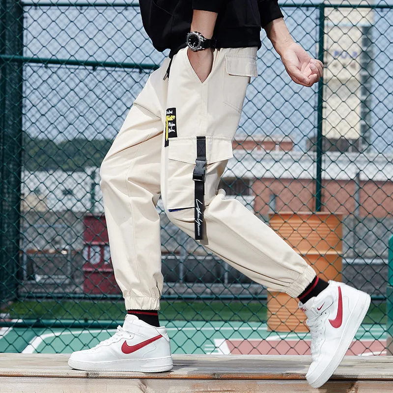 

Мужские шаровары с несколькими карманами, брюки в стиле хип-хоп, уличная одежда, спортивные штаны, мужские повседневные Модные брюки-карго, ...