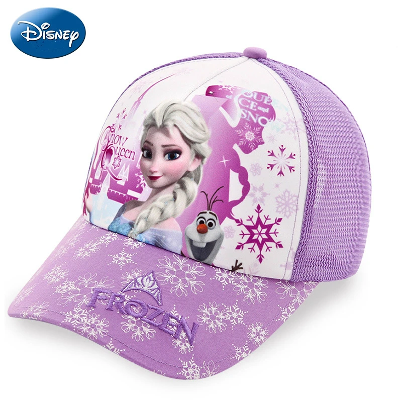 purple Disney Frozen 2 шляпа Принцесса Анна шапка Эльзы для маленьких детей шапки уличная одежда хлопок Регулируемая дышащая шапочка для маленьких девочек - Цвет: purple