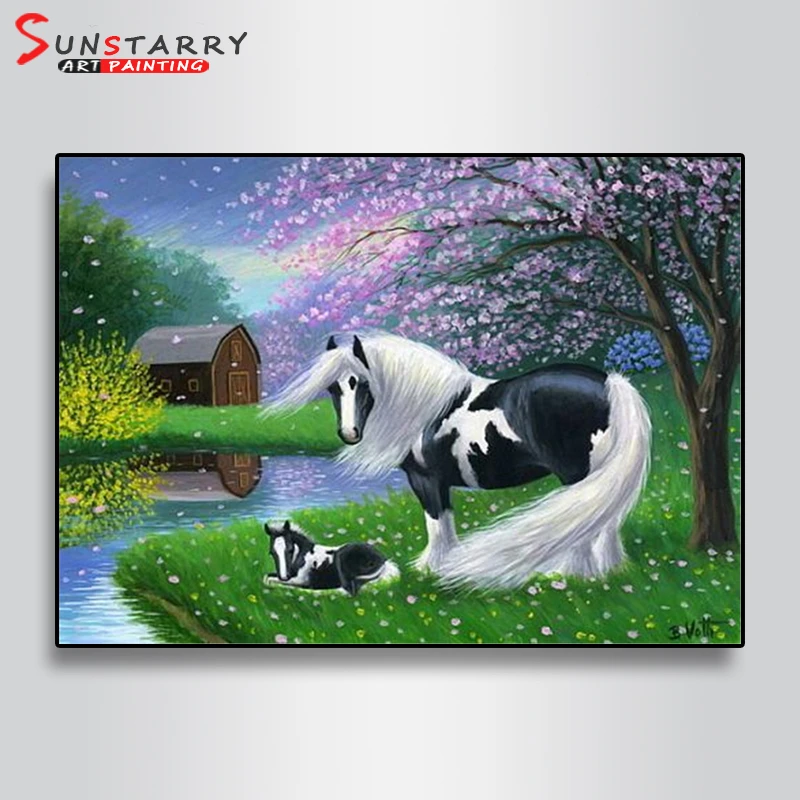 Sunstarry 5D полный Круглый Алмаз животное DIY Алмазная картина бегущая лошадь вышивка