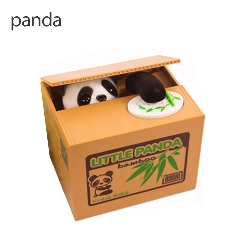 Симпатичная панда копилка Подарочная коробка для детей автоматическая кража
