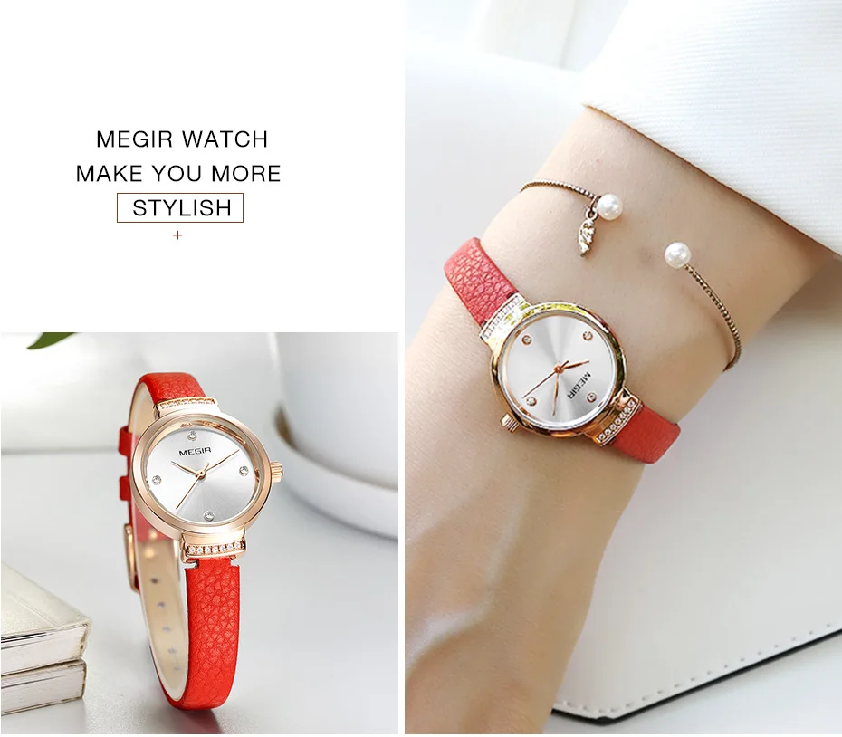 MEGIR модные женские часы Reloj Mujer маленькие кварцевые женские часы Womem браслет часы Damen Uhren Montres Femme дропшиппинг