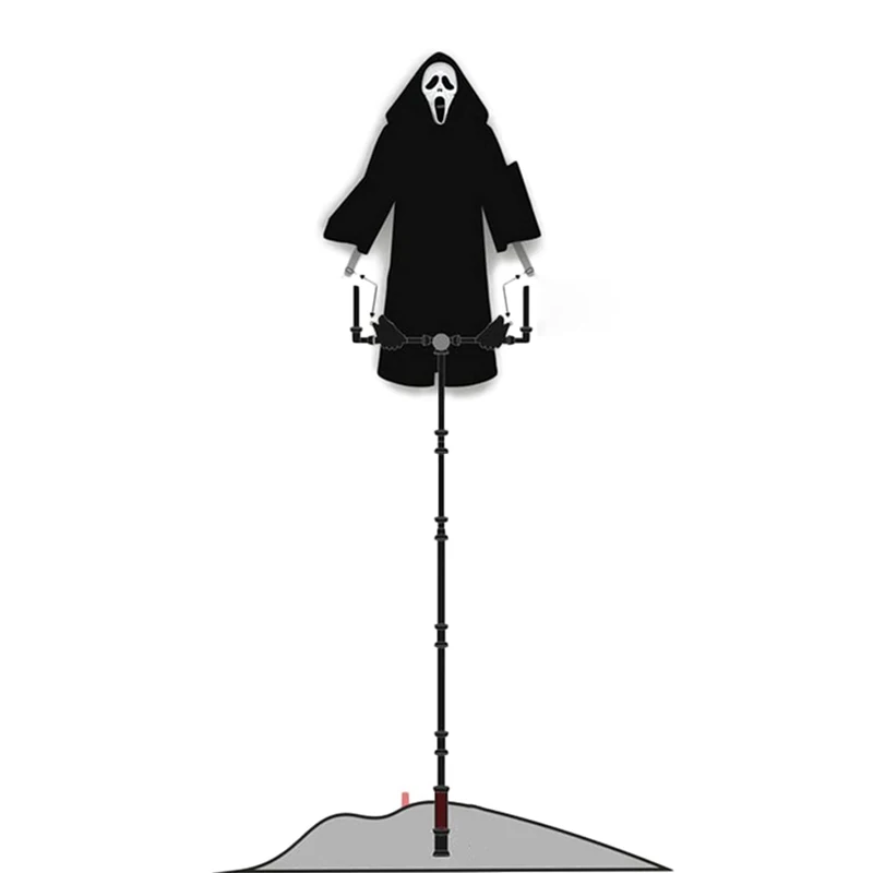 

New Creative Garden Ghostface Scarecrow Yard Hanging Scary Scream Halloween Ghostface Scarecrow Repeller Bird Insect repellent
