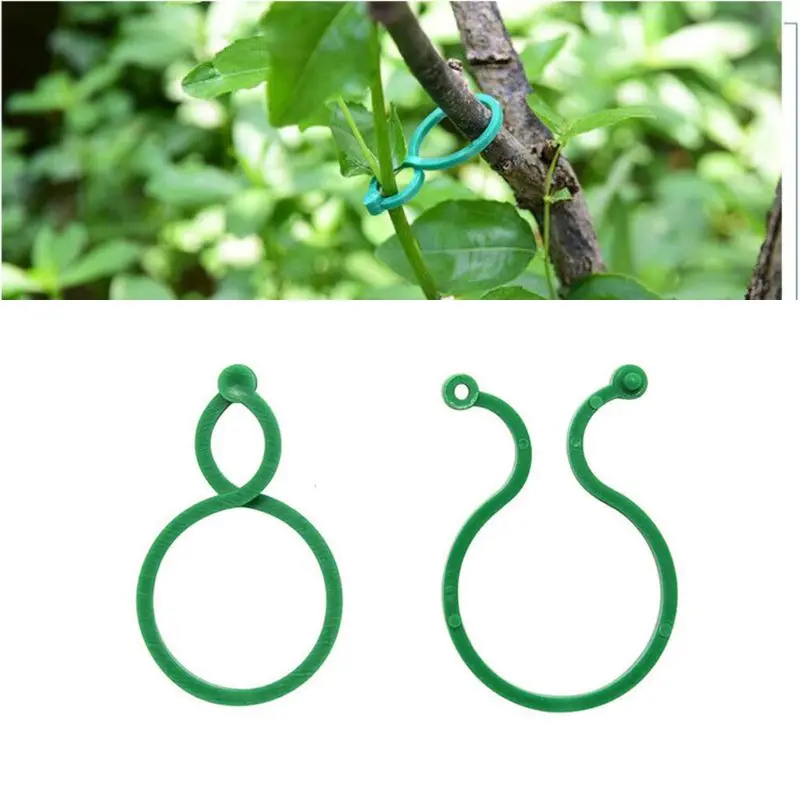 

100pcs Garden Vegetable Plant Support Link Clip Twist Ring Gardening Greenhouse