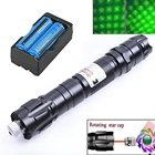 Красная Мощная зеленая лазерная указка, 532 нм, 5 мВт, ффонарь Рик-ручка, регулируемая красная лазерная указка-ручка с батареей 2pcc