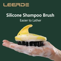 handheld hair washing brush silicone shampoo scalp massage bath shower brush portable head massager easily lather comb brush