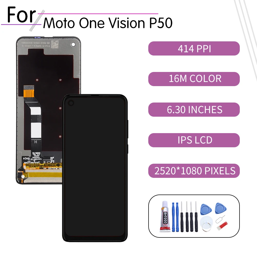 Original For Motorola Moto P50 LCD Touch Screen Digitizer Assembly Display withFrame Replacement XT1970 XT-1970 | Мобильные телефоны