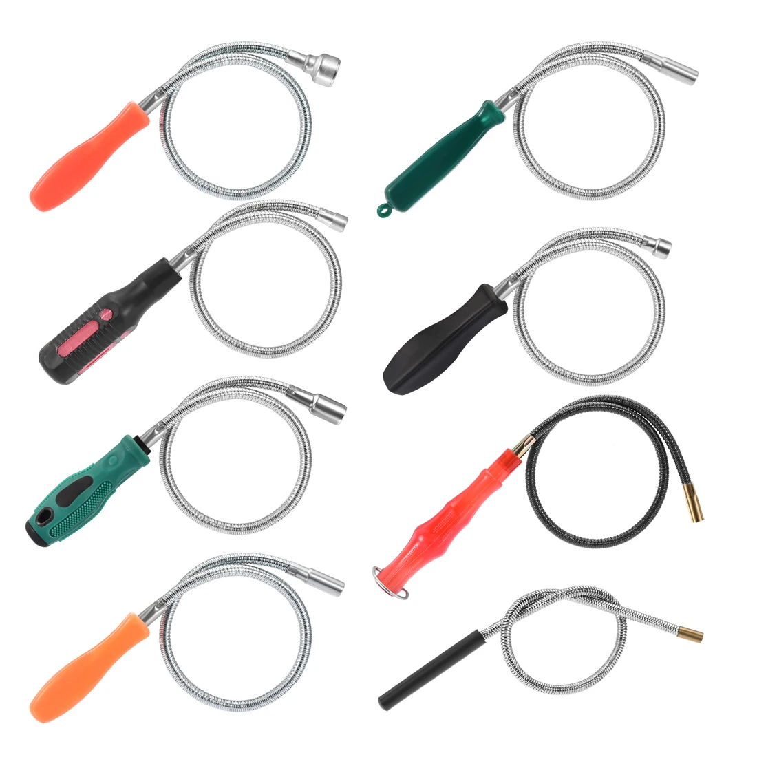 

uxcell 1Pcs Flexible Magnetic Grabber Pickup Tool 6.5-21mm Magnetic Bar 410-560mm Length Nickel plating Plastic Material