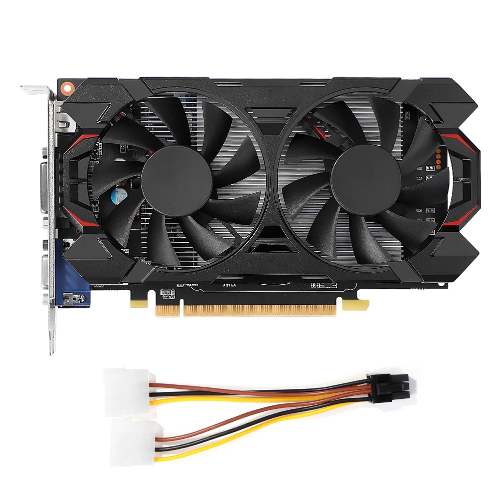 

Игровая Видеокарта GTX 750Ti 2 Гб 2,0 бит GDDR5 NVIDIA с низким уровнем шума для настольного компьютера, видеокарты PCIe HDMI с двойным охлаждающим вентилят...
