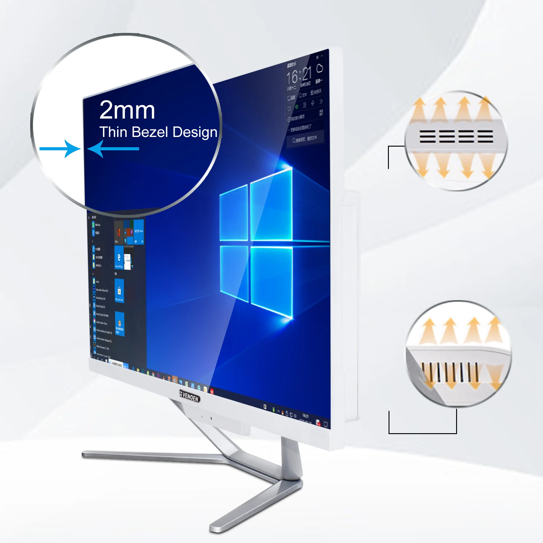HYSTOU все в одном ПК Core i3 i5 i7 процессоры с 23 8 дюймовым монитором моноблочный