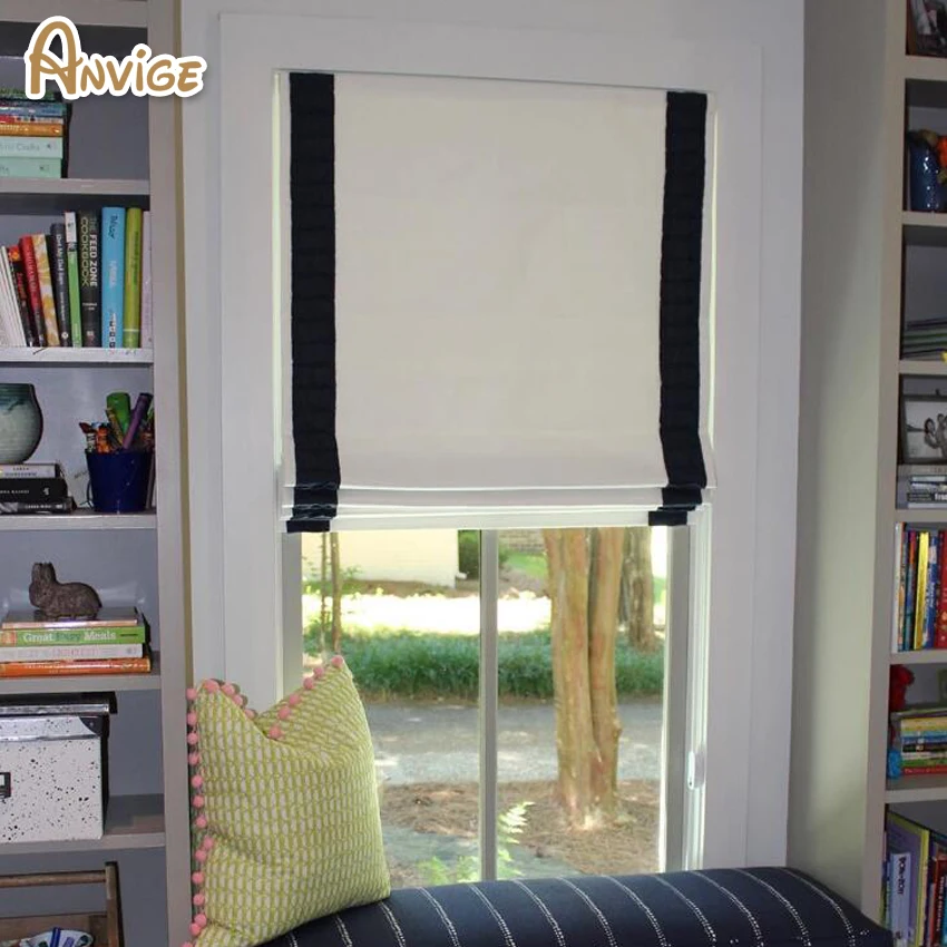 

Fashion Striped Full Blackout/Light Filter Roman Shades ,Easy Install Washable Curtains ,Customized Window Curtain Drape