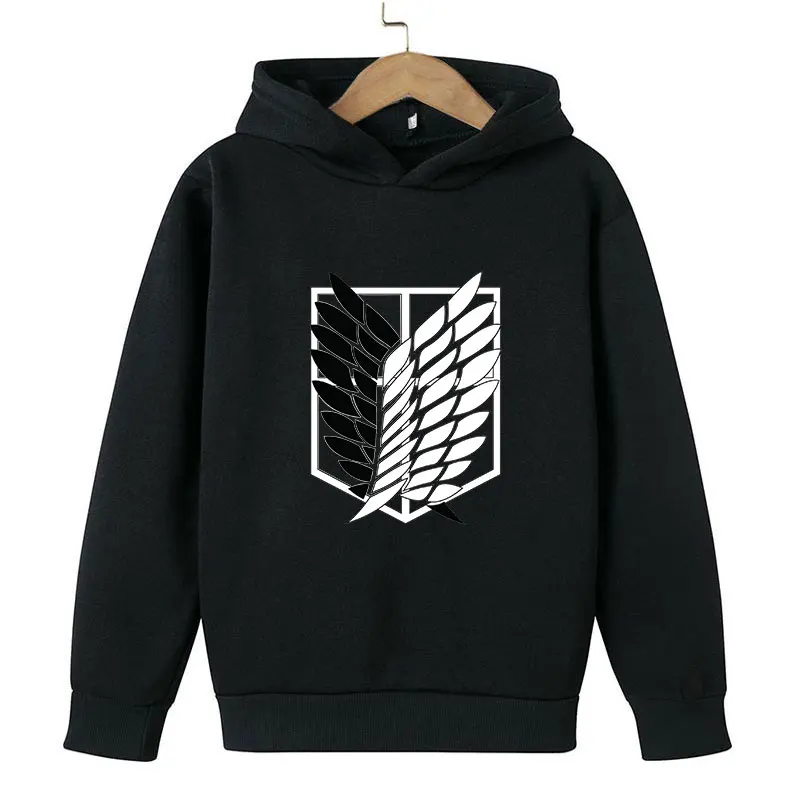 

2022Kids Japanese Anime Fashion Hoodie Kids Kawaii Attacking Giant Demon Killer Attacking Titan Harajuku Sweatshirt Clothing Top