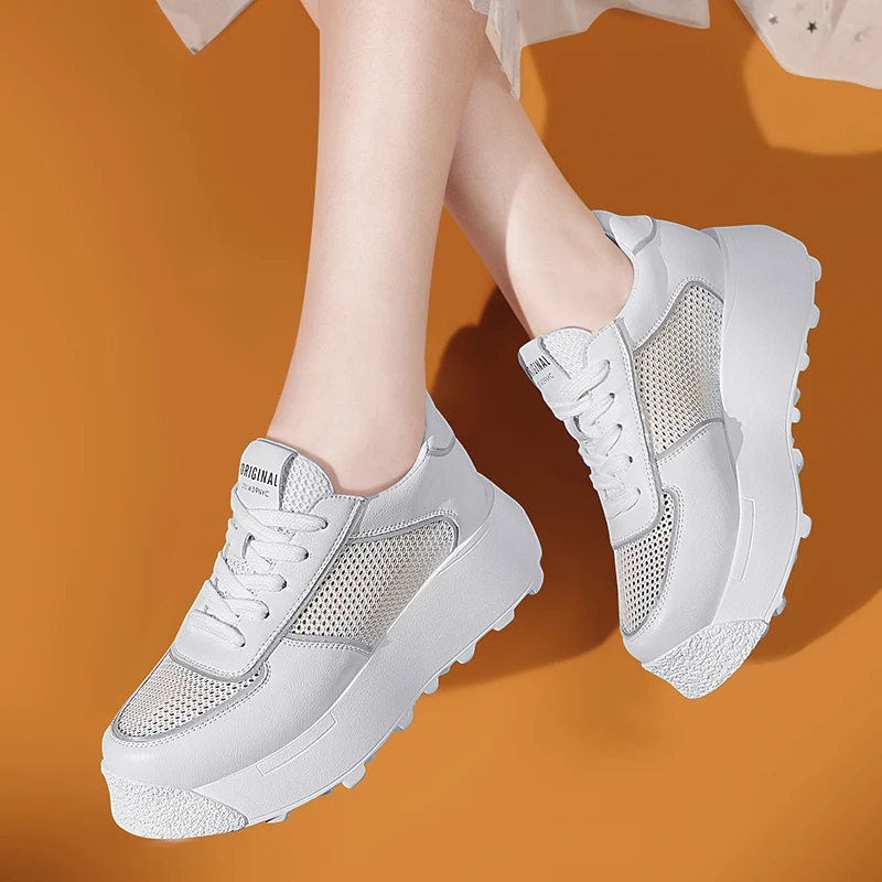 

New Breathable Mesh Sponge Cake Women's Shoes Sports Shoes Comfortable Wild Casual Shoes