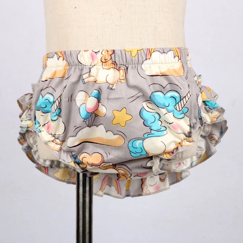 Baby Girl Shorts and Headband Girls Boys PP Pants Nappy Diaper Covers Bloomers Unicorn Printed Clothing 0-2 Years | Детская одежда и
