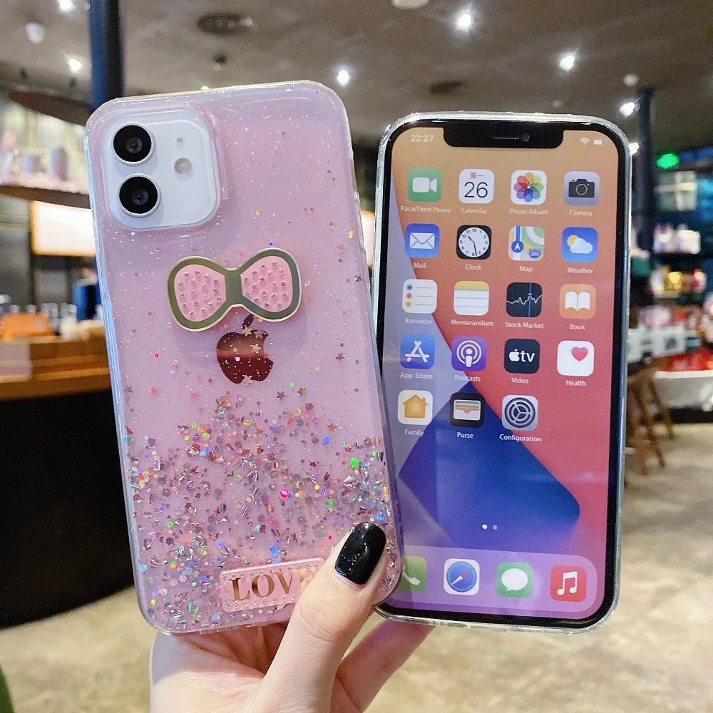 Butterfly Glitter Case For Samsung A10 A11 A12 A30 A31 A50 A51 A52 A32 A71 A72 A82 A42 A02S A22 A6 A8 Plus 2018 A01 Core Cover