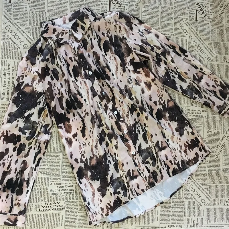 Ladies Clothes Sexy 2 Pieces Sets Trun Down Collar Print Long Coat+wide Pants Outfits Suits Party Clubwear Women Two Piece Set |