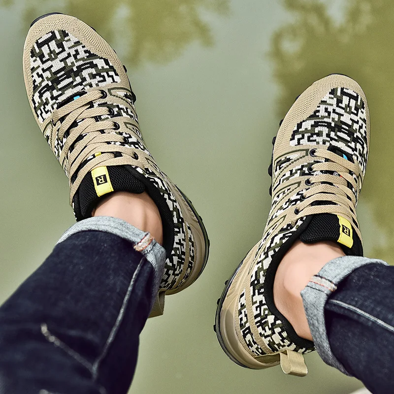 Брендовые высококачественные Нескользящие кроссовки мужские камуфляжные