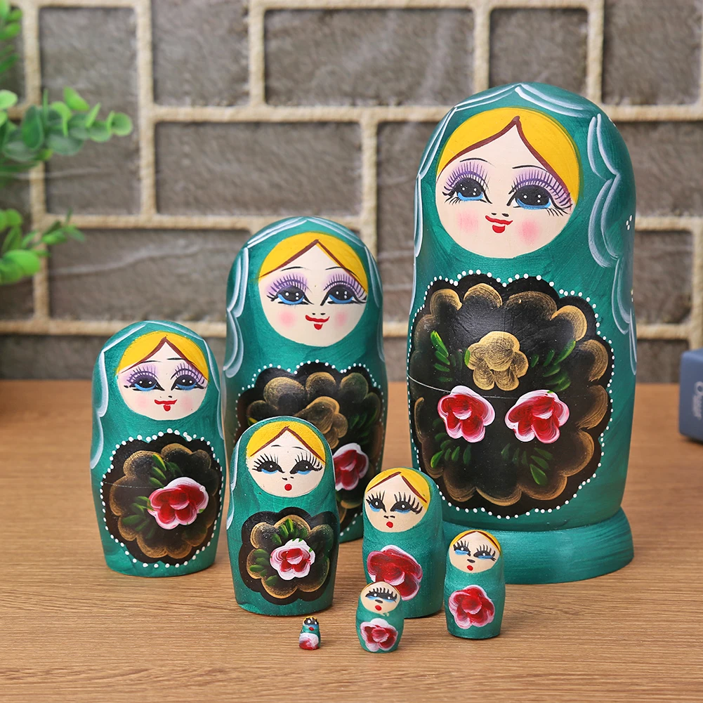 Кукла-матрешка для девочек-клубники деревянная кукла-снеговик русские гнездовые