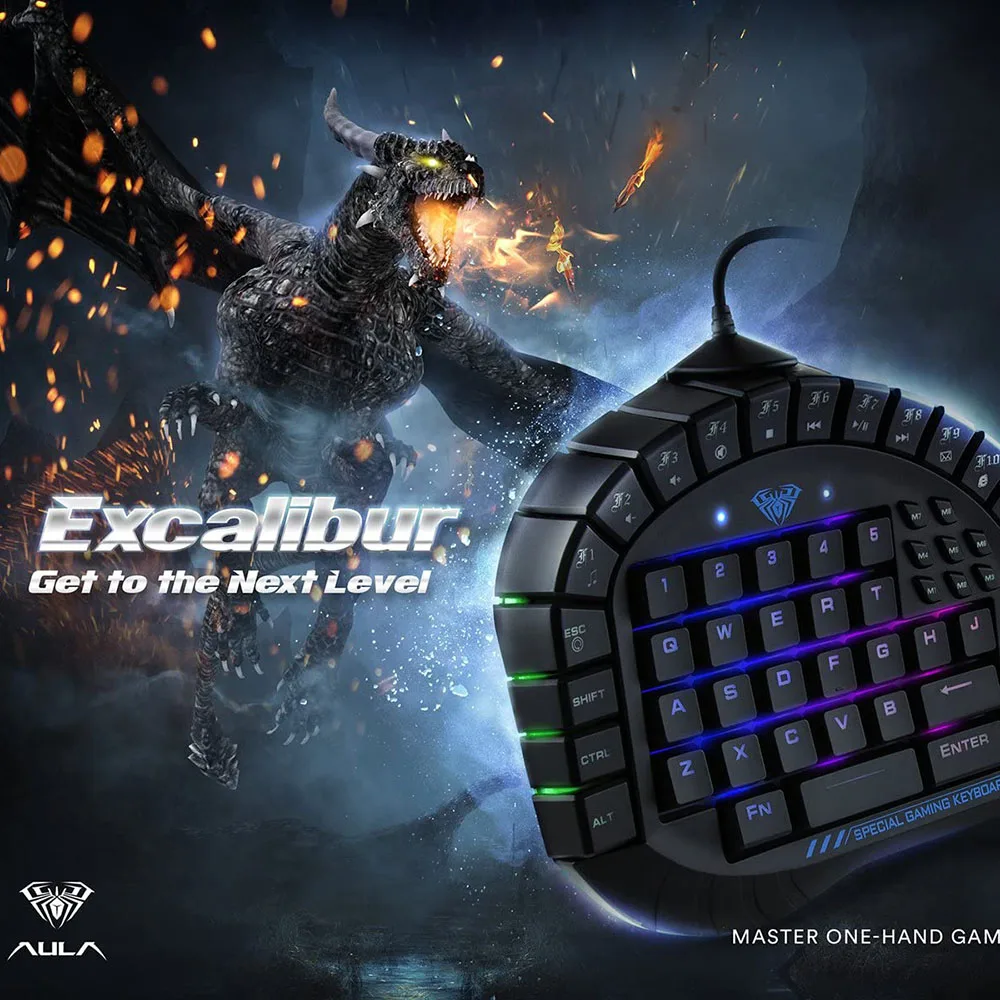2020 самая стильная механическая клавиатура AULA master control RGB игровая с подсветкой и