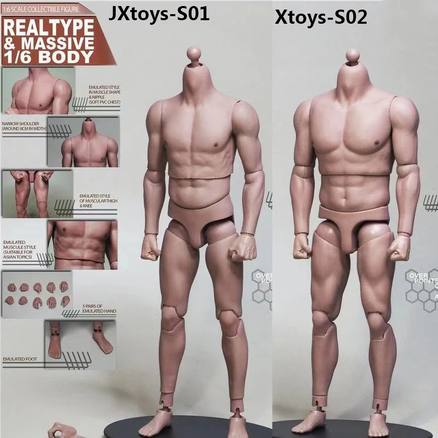 JXtoys S01 / S02 1/6TH масштаб Азиатский мужского тела|Игровые фигурки и трансформеры| |