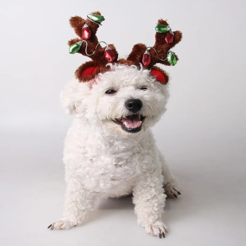 

Dog Pet Dog Grooming Antler headband Accessories Products Handmade Christmas Puppy Christmas Hair Accessories Cat Accessories