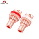 1 пара RCA Джек HIFI терминалы, pom изоляция высокого класса RCA гнездо адаптер AV терминал Phono разъем, золотородийкрасная медь