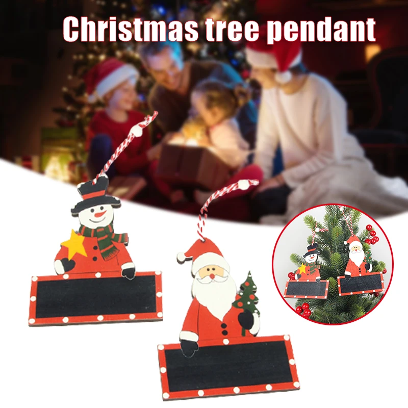 

Lovely Christmas Hanging Ornament Wooden Christmas Tree Pendant Creative Diy Xmas Decoration Hanging Ornament Home Hotel Bar