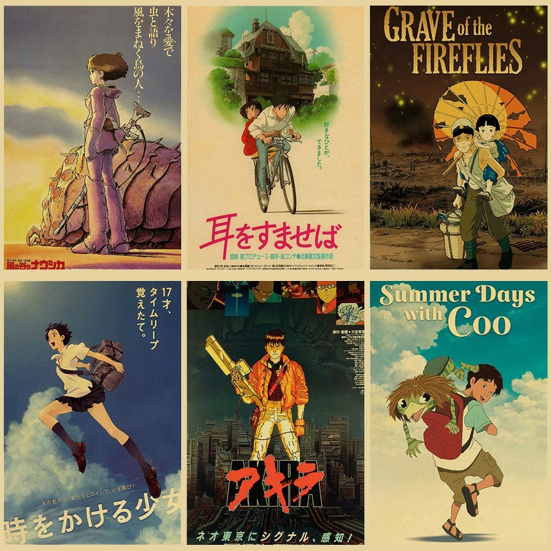 

Totoro Vintage Poster Anime Figure Aesthetic Paintings Home Decoration Bedroom Room Decor On The Wall Decor Art Posters Manga