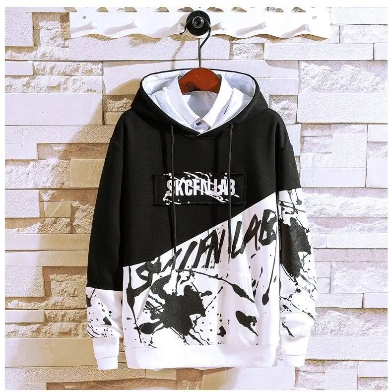 Повседневные мужские толстовки с капюшоном в стиле хип хоп 2020 осенние Харадзюку