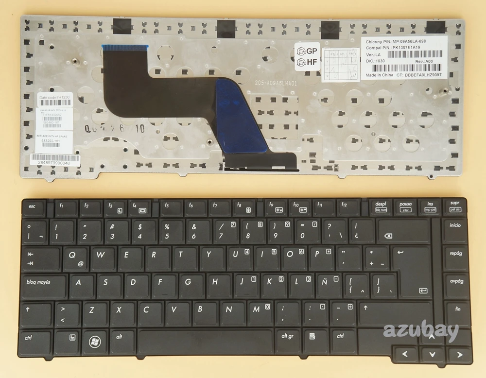 

Клавиатура с испанской раскладкой для латиноамериканских языков для HP ProBook 6440b 6445b 6450B 6455B 585460-161 583292-161 MP-09A56LA-698 PK1307E1A19, черная, без указателя