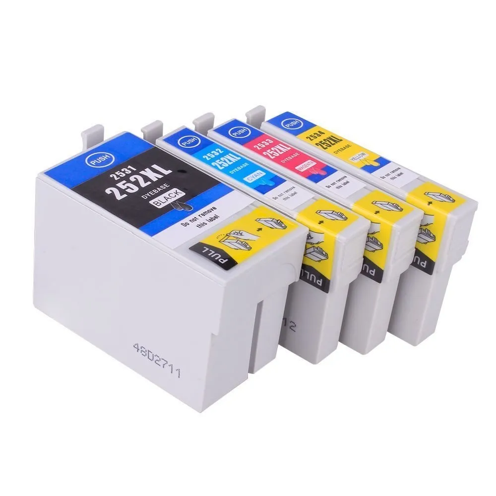 Картридж чернильный 252XL 252 27XL T2711 совместимый с принтером WF3620 WF3640 WF7610 WF7620 полными