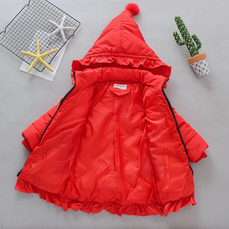 Зимние куртки для девочек детские зимние пальто одежда маленьких Верхняя