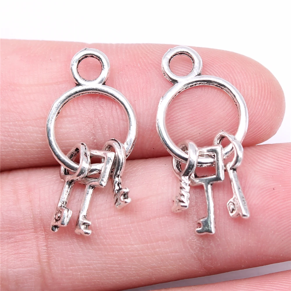 

Sejuani Supplies for jewelry 40pcs 25x13mm Keys Charms