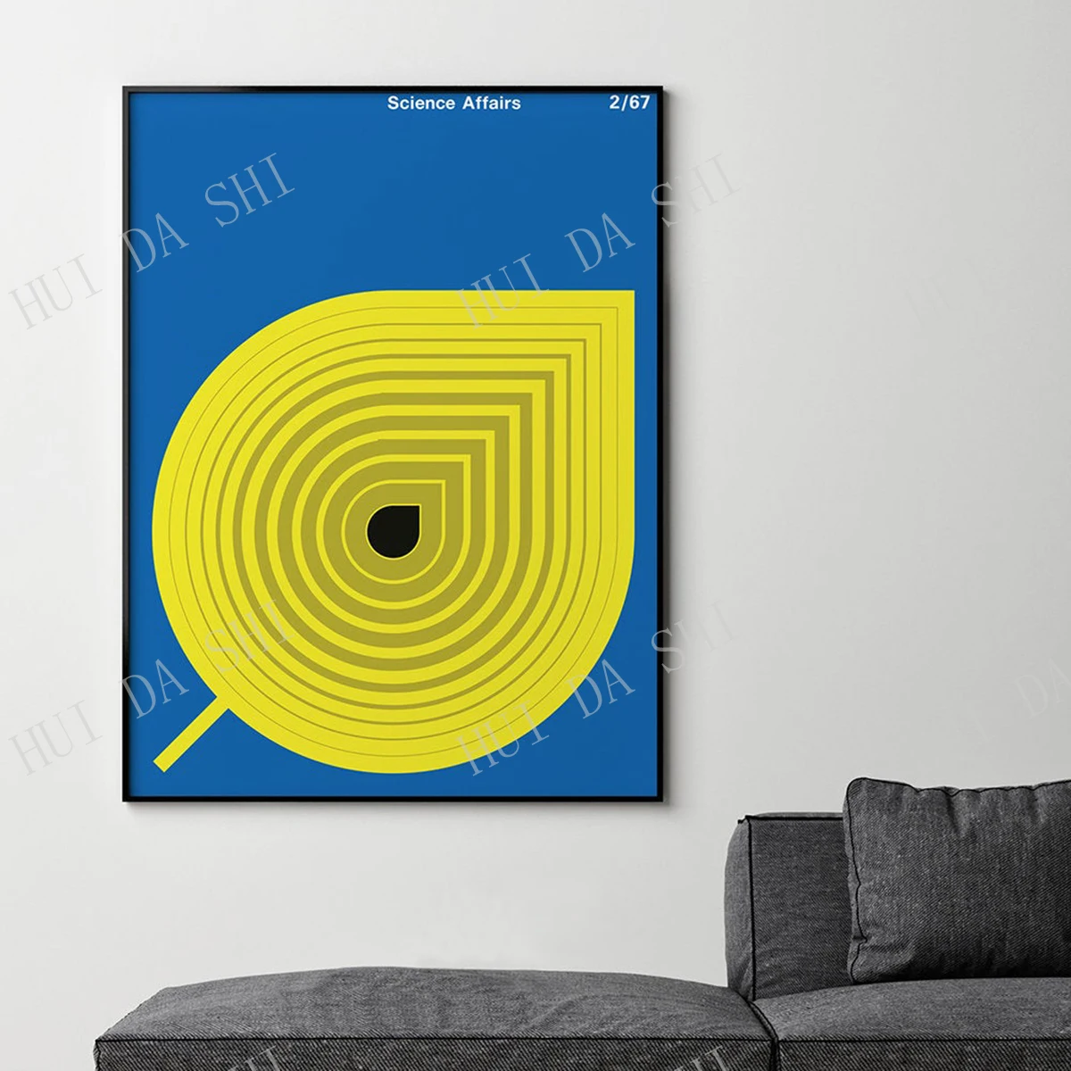 

1967 SCIENCE AFFAIRS Mid Century Modern Magazine Poster Print Canada Expo Scandinavian Japanese Abstract Lemon Leaf Form