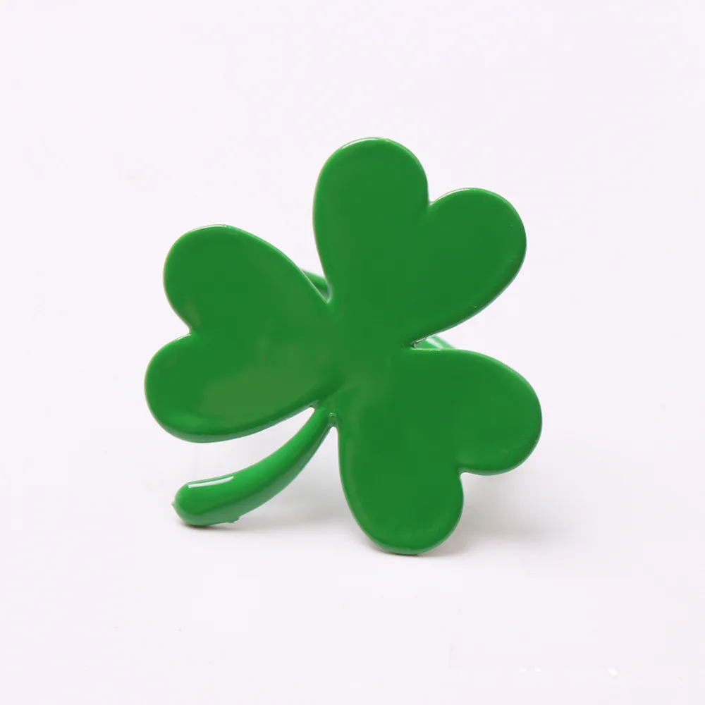 

4PCS/metal green lucky clover napkin ring table decoration holiday banquet wedding banquet hotel family gathering accessories