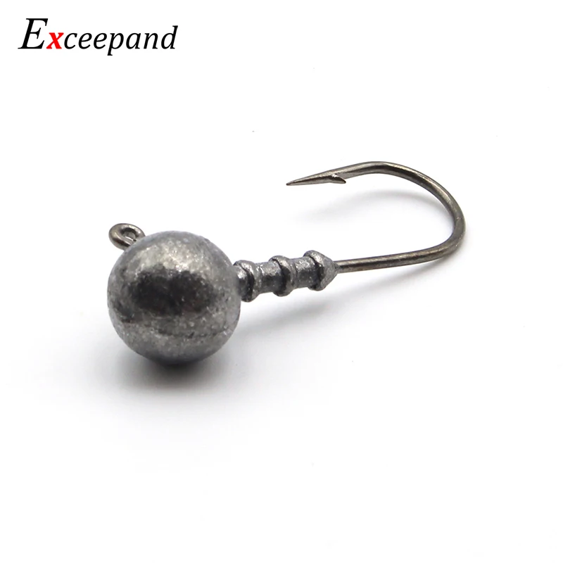 5 шт. Exceepand Высокое качество углерода Сталь 7 g 10 14 90 градусов круглый Jig Head открытые