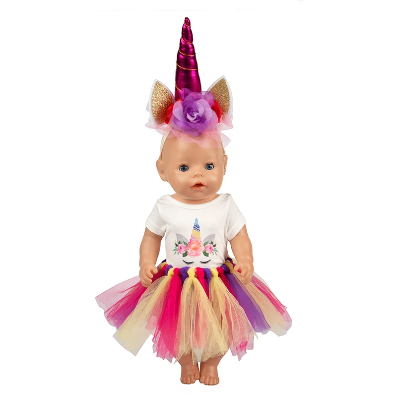 Новинка 2019 модное платье Одежда для кукол размером 17 дюймов и 43 см костюм