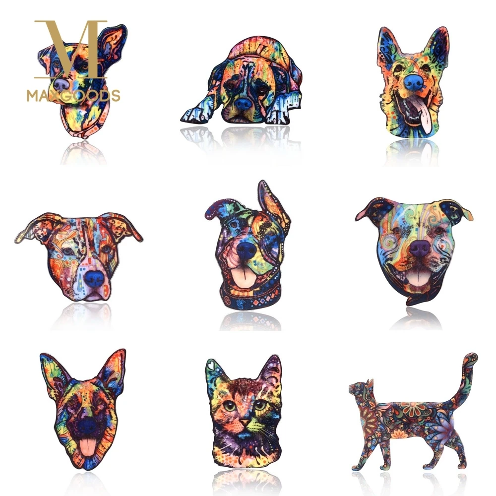 2021 новая акриловая брошь в виде слона кошки собаки лошади птицы женские и мужские